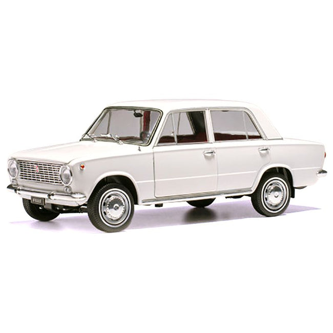 1970 Fiat 124 White with Red Interior 1/18 Diecast Model Car by IXO Models-IXO-ModelCars.com