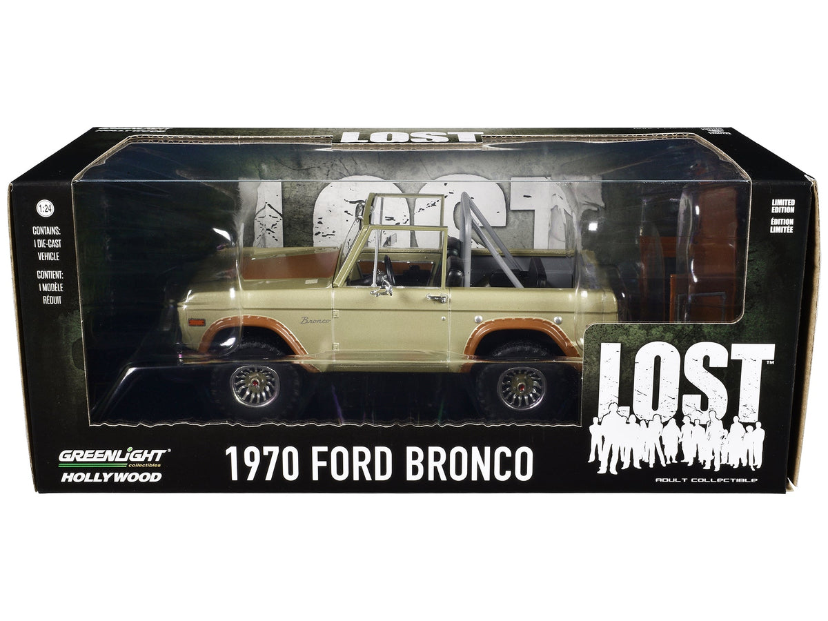 1970 Ford Bronco Gold Metallic with Brown Hood and Top "Lost" (2004-2010) TV Series "Hollywood" Series 20 1/24 Diecast Model Car by Greenlight-Greenlight-ModelCars.com