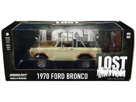 1970 Ford Bronco Gold Metallic with Brown Hood and Top "Lost" (2004-2010) TV Series "Hollywood" Series 20 1/24 Diecast Model Car by Greenlight-Greenlight-ModelCars.com