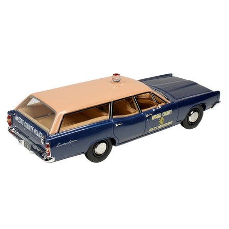 1970 Ford Country Squire Wagon Police Car "Nassau County Police Department" Blue and Tan Limited Edition to 200 pieces Worldwide 1/43 Model Car by Goldvarg Collection-Goldvarg Collection-ModelCars.com