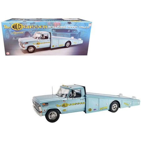 1970 Ford F - 350 Ramp Truck Light Blue Metallic "Malco Gasser" Limited Edition to 240 pieces Worldwide 1/18 Diecast Model Car by ACME - Acme - ModelCars.com
