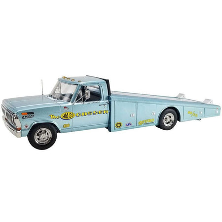 1970 Ford F - 350 Ramp Truck Light Blue Metallic "Malco Gasser" Limited Edition to 240 pieces Worldwide 1/18 Diecast Model Car by ACME - Acme - ModelCars.com
