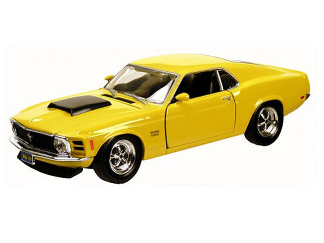 1970 Ford Mustang Boss 429 Yellow 1/24 Diecast Model Car by Motormax-Motormax-ModelCars.com