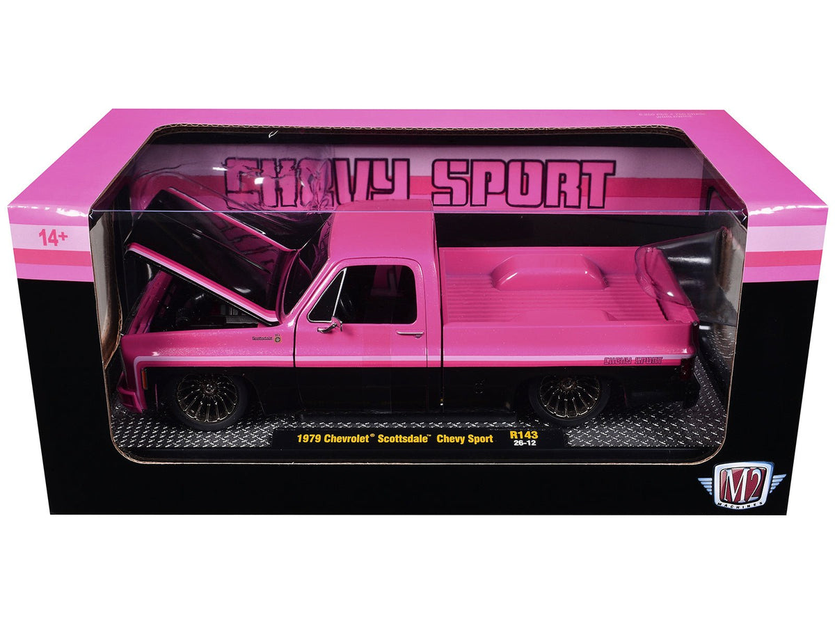 1970 Ford Mustang Gambler 514 Black with Blue Stripes "Foose" Limited Edition to 6650 pieces Worldwide 1/24 Diecast Model Car by M2 Machines-M2-ModelCars.com