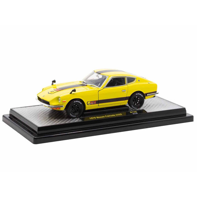 1970 Nissan Fairlady Z 432 RHD (Right Hand Drive) #3 Yellow with Black Stripes Limited Edition to 4250 pieces Worldwide 1/24 Diecast Model Car by M2 Machines-M2-ModelCars.com