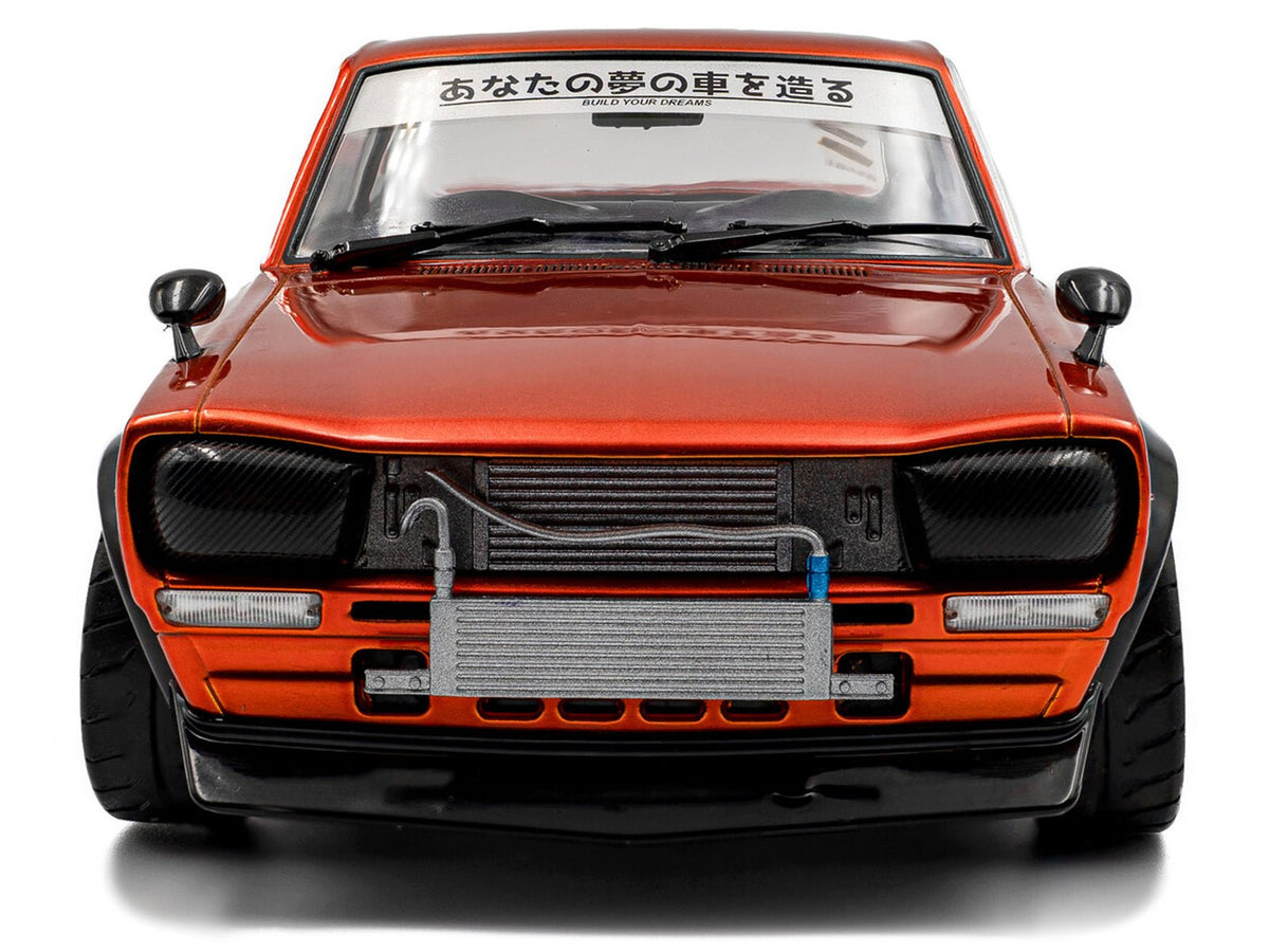 1970 Nissan Skyline (C10) Hakosuka RHD (Right Hand Drive) Orange Metallic 1/18 Diecast Model Car by Solido-Solido-ModelCars.com