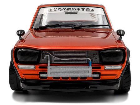 1970 Nissan Skyline (C10) Hakosuka RHD (Right Hand Drive) Orange Metallic 1/18 Diecast Model Car by Solido-Solido-ModelCars.com
