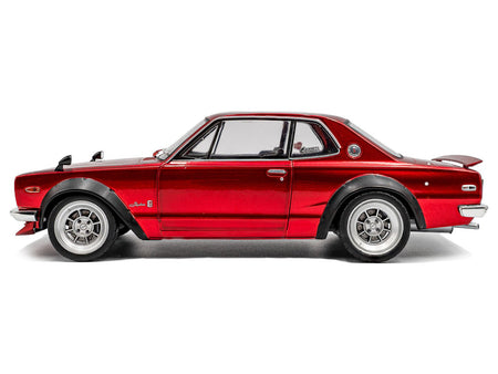 1970 Nissan Skyline (C10) Hakosuka RHD (Right Hand Drive) Red Metallic 1/18 Diecast Model Car by Solido-Solido-ModelCars.com