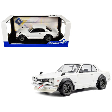 1970 Nissan Skyline (C10) Hakosuka RHD (Right Hand Drive) White 1/18 Diecast Model Car by Solido-Solido-ModelCars.com
