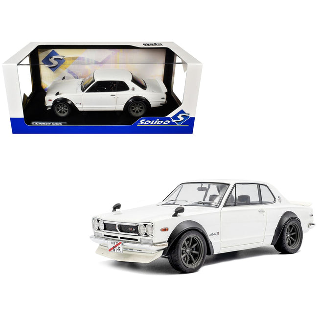 1970 Nissan Skyline (C10) Hakosuka RHD (Right Hand Drive) White 1/18 Diecast Model Car by Solido-Solido-ModelCars.com