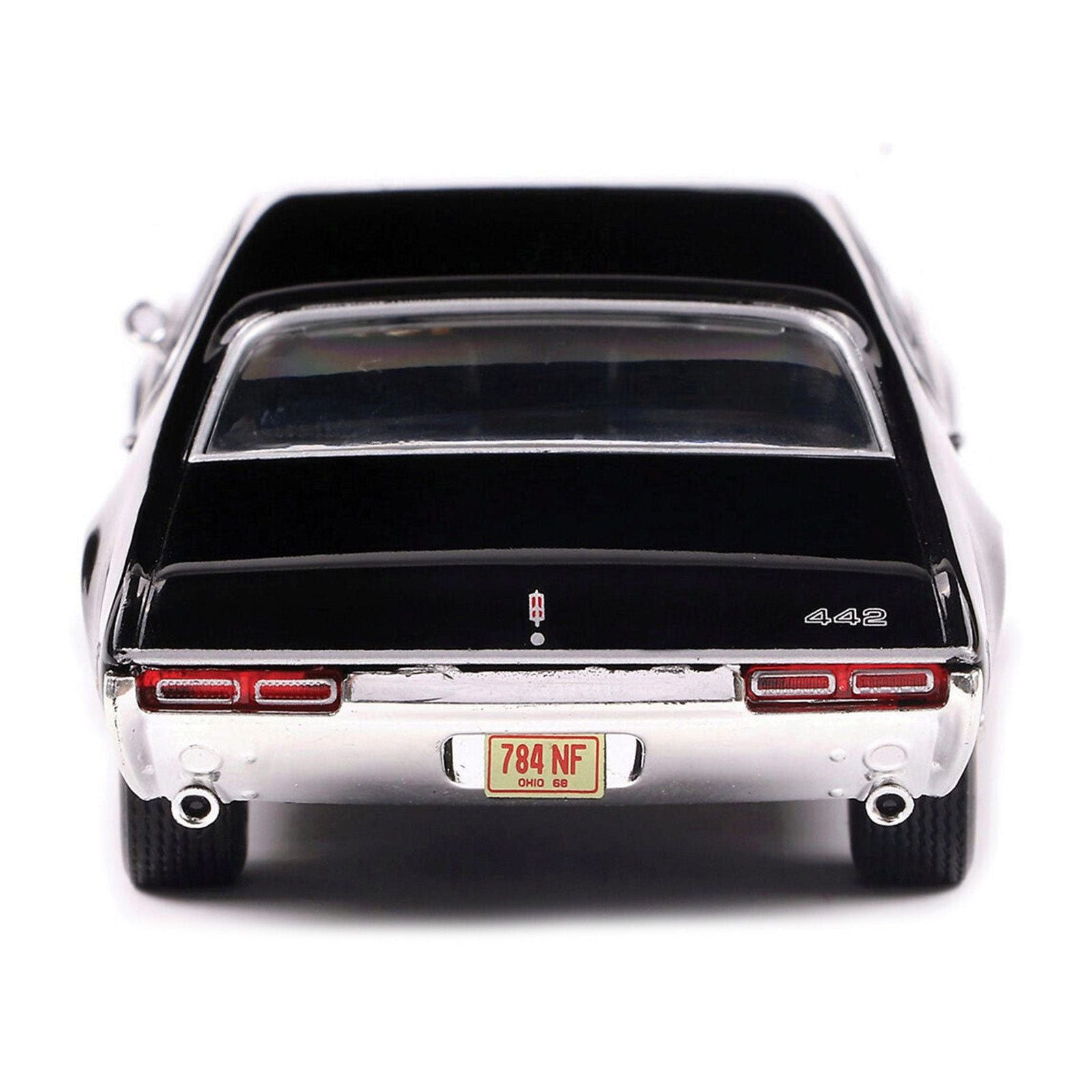 1970 Oldsmobile 442 W - 30 Ebony Black with Red Stripes 1/43 Diecast Model by IXO Models - IXO - ModelCars.com