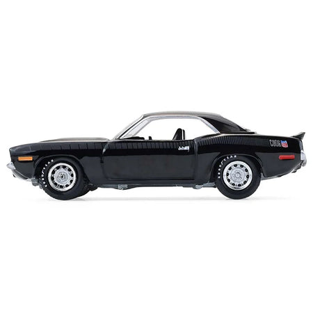 1970 Plymouth 'Cuda AAR Black with Gray Stripes "Barrett-Jackson" Series 16 1/64 Diecast Model Car by Greenlight-Greenlight-ModelCars.com