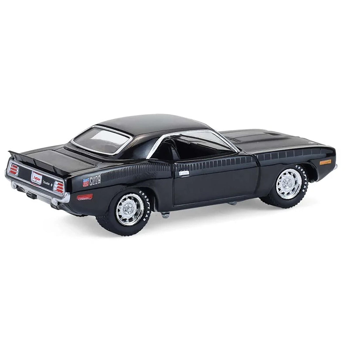 1970 Plymouth 'Cuda AAR Black with Gray Stripes "Barrett-Jackson" Series 16 1/64 Diecast Model Car by Greenlight-Greenlight-ModelCars.com