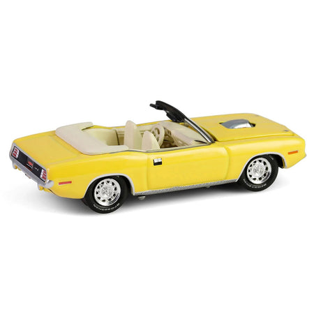 1970 Plymouth 'Cuda Convertible Yellow "Barrett-Jackson" Series 15 1/64 Diecast Model Car by Greenlight-Greenlight-ModelCars.com