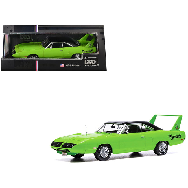 1970 Plymouth Road Runner Superbird Green with Black Vinyl Top 1/43 Diecast Model by IXO Models-IXO-ModelCars.com