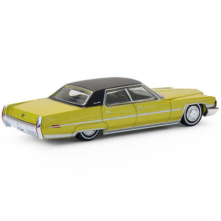 1971 Cadillac Sedan Deville Lowrider Gold Metallic with Black Top "California Lowriders" Series 7 1/64 Diecast Model Car by Greenlight-Greenlight-ModelCars.com