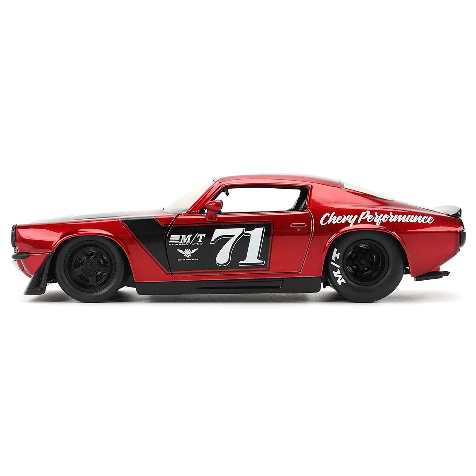 1971 Chevrolet Camaro 71 Red Metallic with Black Stripes "Bigtime Muscle" Series 1/24 Diecast Model Car by Jada - Jada - ModelCars.com