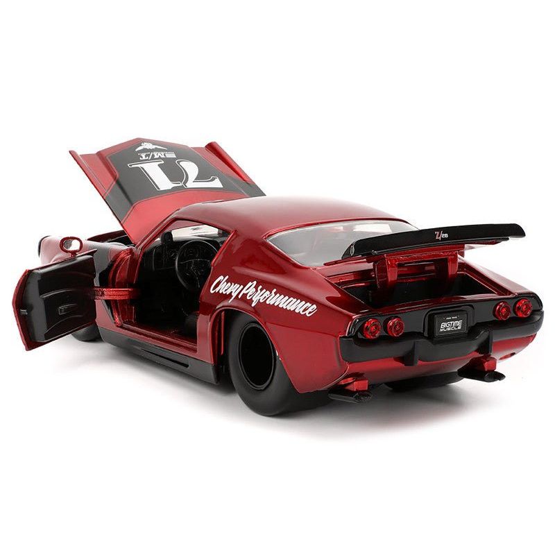 1971 Chevrolet Camaro #71 Red Metallic with Black Stripes "Bigtime Muscle" Series 1/24 Diecast Model Car by Jada-Jada-ModelCars.com