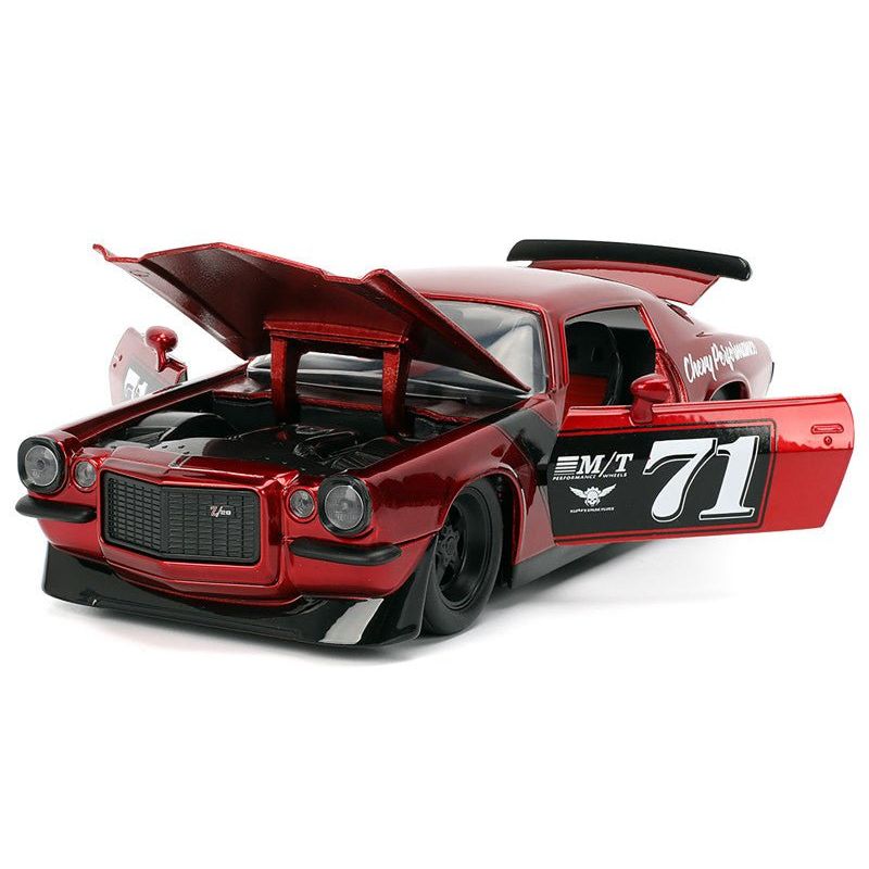 1971 Chevrolet Camaro #71 Red Metallic with Black Stripes "Bigtime Muscle" Series 1/24 Diecast Model Car by Jada-Jada-ModelCars.com