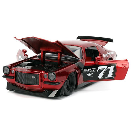1971 Chevrolet Camaro #71 Red Metallic with Black Stripes "Bigtime Muscle" Series 1/24 Diecast Model Car by Jada-Jada-ModelCars.com