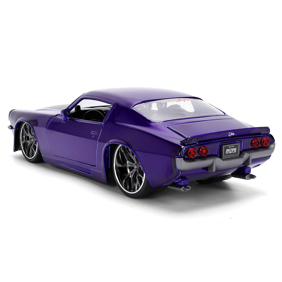 1971 Chevrolet Camaro Z/28 Purple Metallic with Black Hood "Bigtime Muscle" Series 1/24 Diecast Model Car by Jada-Jada-ModelCars.com
