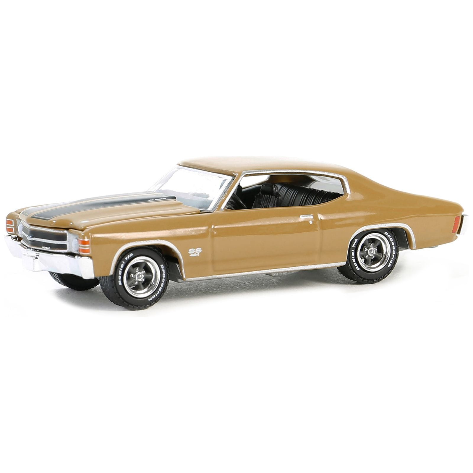 1971 Chevrolet Chevelle SS 454 Placer Gold Metallic with Black Hood Stripes "GreenLight Muscle" Series 28 1/64 Diecast Model Car by Greenlight - Greenlight - ModelCars.com