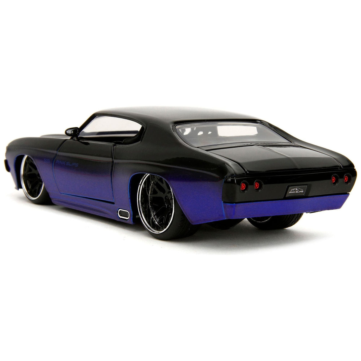 1971 Chevrolet Chevelle SS Black and Blue "Pink Slips" Series 1/24 Diecast Model Car by Jada-Jada-ModelCars.com