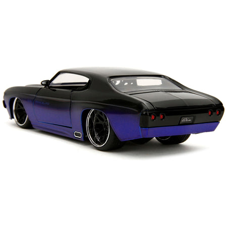 1971 Chevrolet Chevelle SS Black and Blue "Pink Slips" Series 1/24 Diecast Model Car by Jada-Jada-ModelCars.com