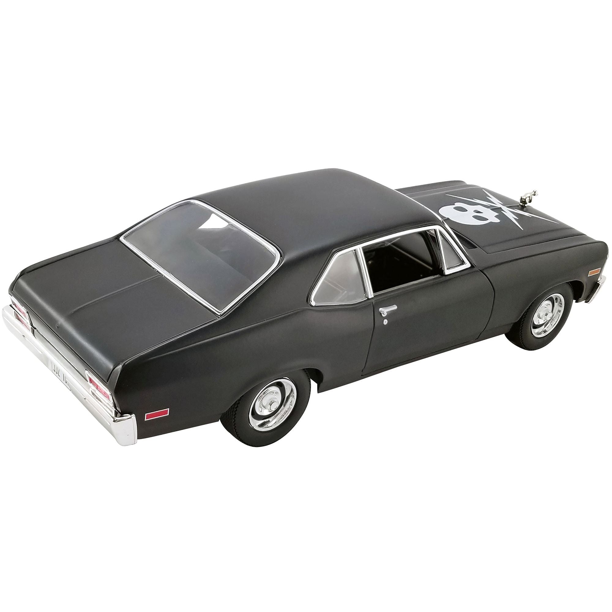 1971 Chevrolet Nova Matt Black "Death Proof" (2007) Movie Limited Edition to 792 pieces Worldwide 1/18 Diecast Model Car by GMP - Acme - ModelCars.com
