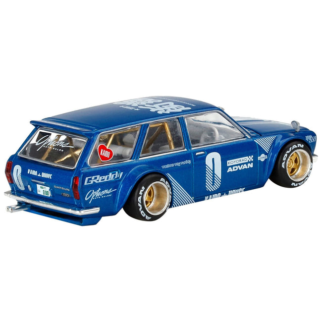 1971 Datsun 510 Wagon RHD (Right Hand Drive) Blue Metallic (Designed by Jun Imai) "Kaido House" Special 1/64 Diecast Model Car by True Scale Miniatures - True Scale Miniatures - ModelCars.com
