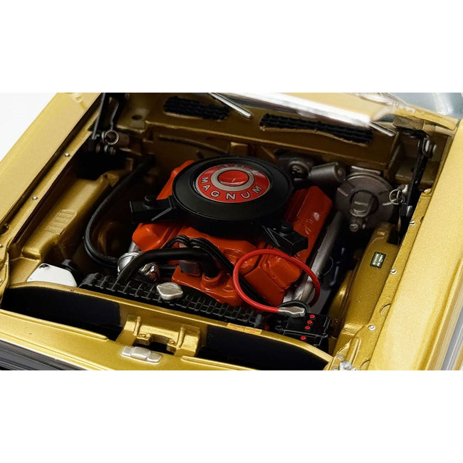 1971 Dodge Challenger R/T GY8 Gold Metallic with Black Stripes and Black Vinyl Top Limited Edition to 360 pieces Worldwide 1/18 Diecast Model Car by ACME-Acme-ModelCars.com