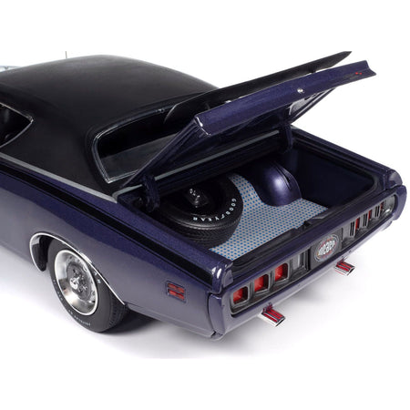 1971 Dodge Charger R/T Plum Crazy Purple Metallic with Black Vinyl Top "Muscle Car & Corvette Nationals" (MCACN) "American Muscle" Series 1/18 Diecast Model Car by Auto World - Autoworld - ModelCars.com