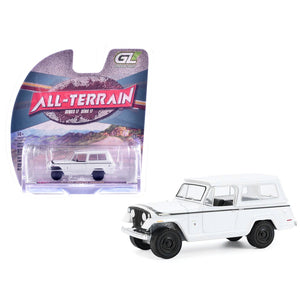 1971 Jeep Jeepster Commando White with Black Stripes "All Terrain" Series 17 1/64 Diecast Model Car by Greenlight