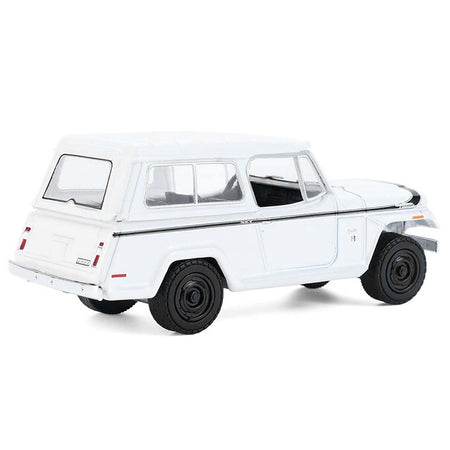 1971 Jeep Jeepster Commando White with Black Stripes "All Terrain" Series 17 1/64 Diecast Model Car by Greenlight-Greenlight-ModelCars.com