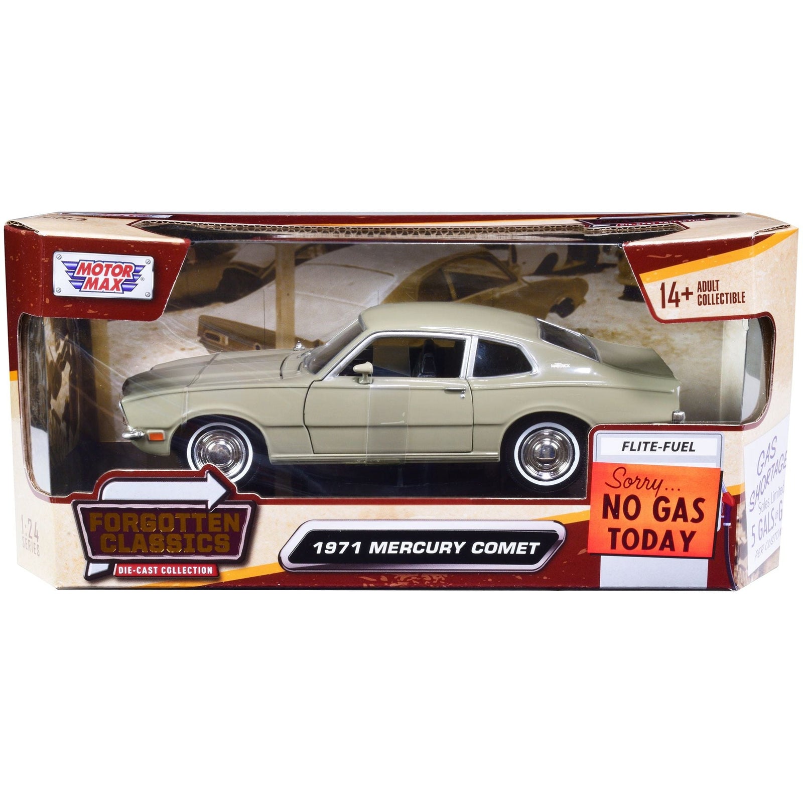 1971 Mercury Comet Beige "Forgotten Classics" Series 1/24 Diecast Model Car by Motormax - Motormax - ModelCars.com