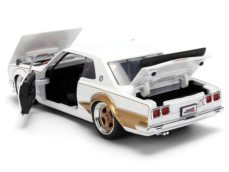 1971 Nissan Skyline 2000GT-R RHD (Right Hand Drive) White with Gold Graphics "JDM Tuners" Series 1/24 Diecast Model Car by Jada-Jada-ModelCars.com