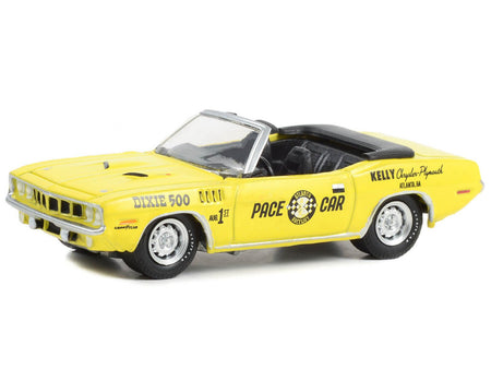 1971 Plymouth Barracuda Convertible "Dixie 500 Pace Car" Yellow "Hobby Exclusive" Series 1/64 Diecast Model Car by Greenlight-Greenlight-ModelCars.com