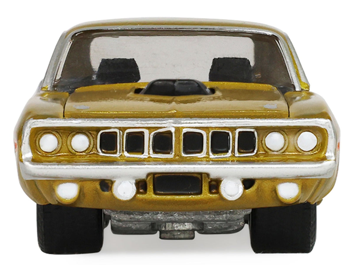 1971 Plymouth Hemi â€˜Cuda Gold Metallic with Black Accents "America 250 Edition" "Anniversary Collection" Series 18 1/64 Diecast Model Car by Greenlight-Greenlight-ModelCars.com