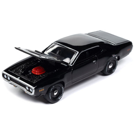 1971 Plymouth Road Runner Black "Mecum Auctions" Limited Edition to 2496 pieces Worldwide "Hobby Exclusive" Series 1/64 Diecast Model Car by Johnny Lightning - Johnny Lightning - ModelCars.com