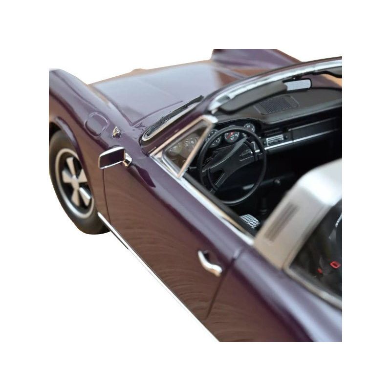 1971 Porsche 911 T Targa Violet with Black Top 1/18 Diecast Model Car by Norev - Norev - ModelCars.com