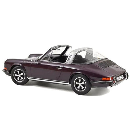 1971 Porsche 911 T Targa Violet with Black Top 1/18 Diecast Model Car by Norev - Norev - ModelCars.com