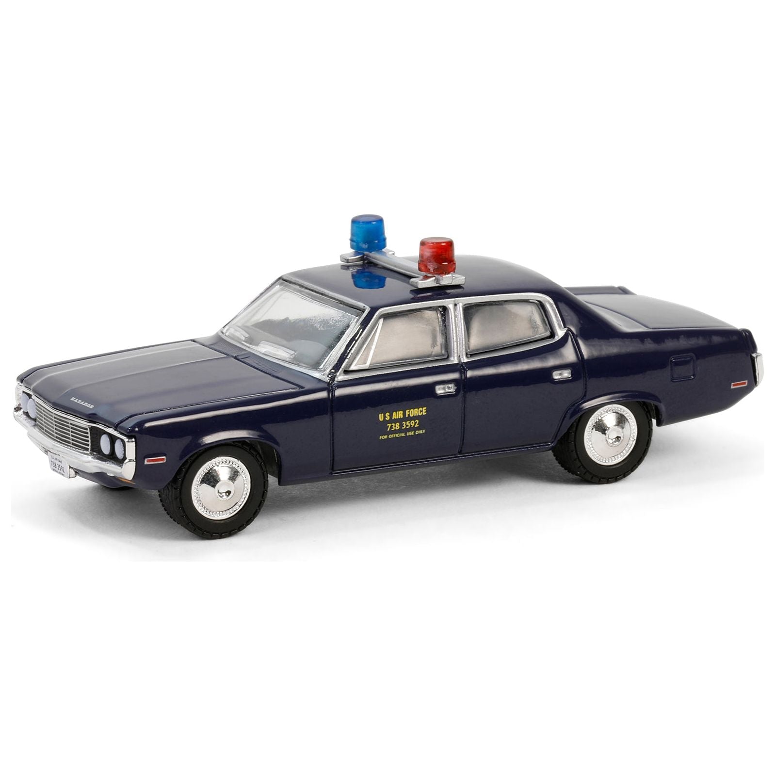 1972 AMC Matador "United States Air Force" Dark Blue "Battalion 64" Series 4 1/64 Diecast Model Car by Greenlight - Greenlight - ModelCars.com