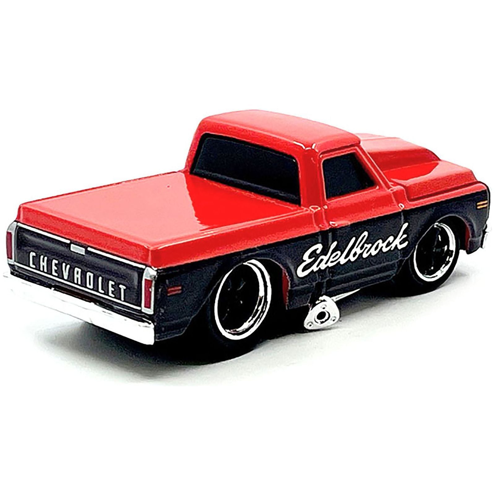 1972 Chevrolet C - 10 Pickup Truck Red and Black "Edelbrock" 1/64 Diecast Model Car by Muscle Machines - Muscle Machines - ModelCars.com
