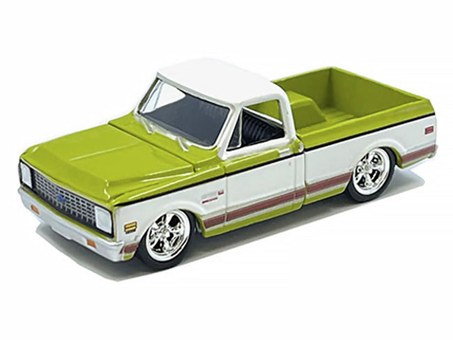 1972 Chevrolet C-10 Short Bed Pickup Truck Mustard Yellow and White "Mijo Exclusives" Series 1/64 Diecast Model Car by Greenlight-Greenlight-ModelCars.com