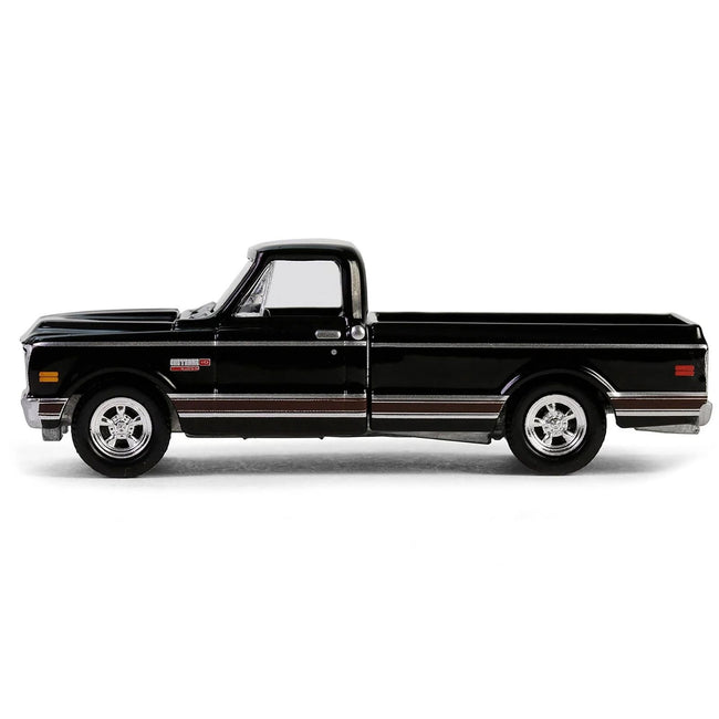 1972 Chevrolet Cheyenne C10 Short Bed Pickup Truck Black "Hobby Exclusive" Series 1/64 Diecast Model Car by Greenlight-Greenlight-ModelCars.com