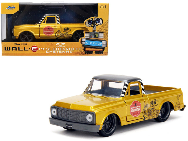 1972 Chevrolet Cheyenne Pickup Truck Gold Metallic with Gray Top "Wall-E" (2008) Movie "Hollywood Rides" Series 1/32 Diecast Model Car by Jada-Jada-ModelCars.com