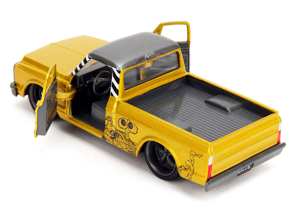 1972 Chevrolet Cheyenne Pickup Truck Gold Metallic with Gray Top "Wall-E" (2008) Movie "Hollywood Rides" Series 1/32 Diecast Model Car by Jada-Jada-ModelCars.com