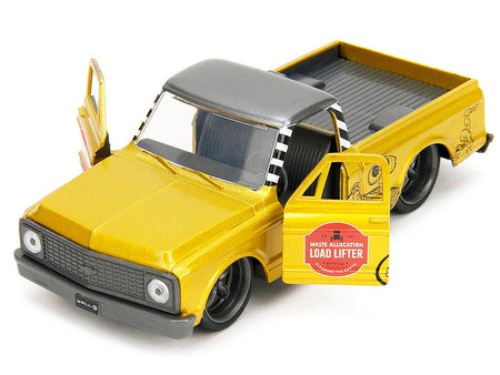 1972 Chevrolet Cheyenne Pickup Truck Gold Metallic with Gray Top "Wall-E" (2008) Movie "Hollywood Rides" Series 1/32 Diecast Model Car by Jada-Jada-ModelCars.com