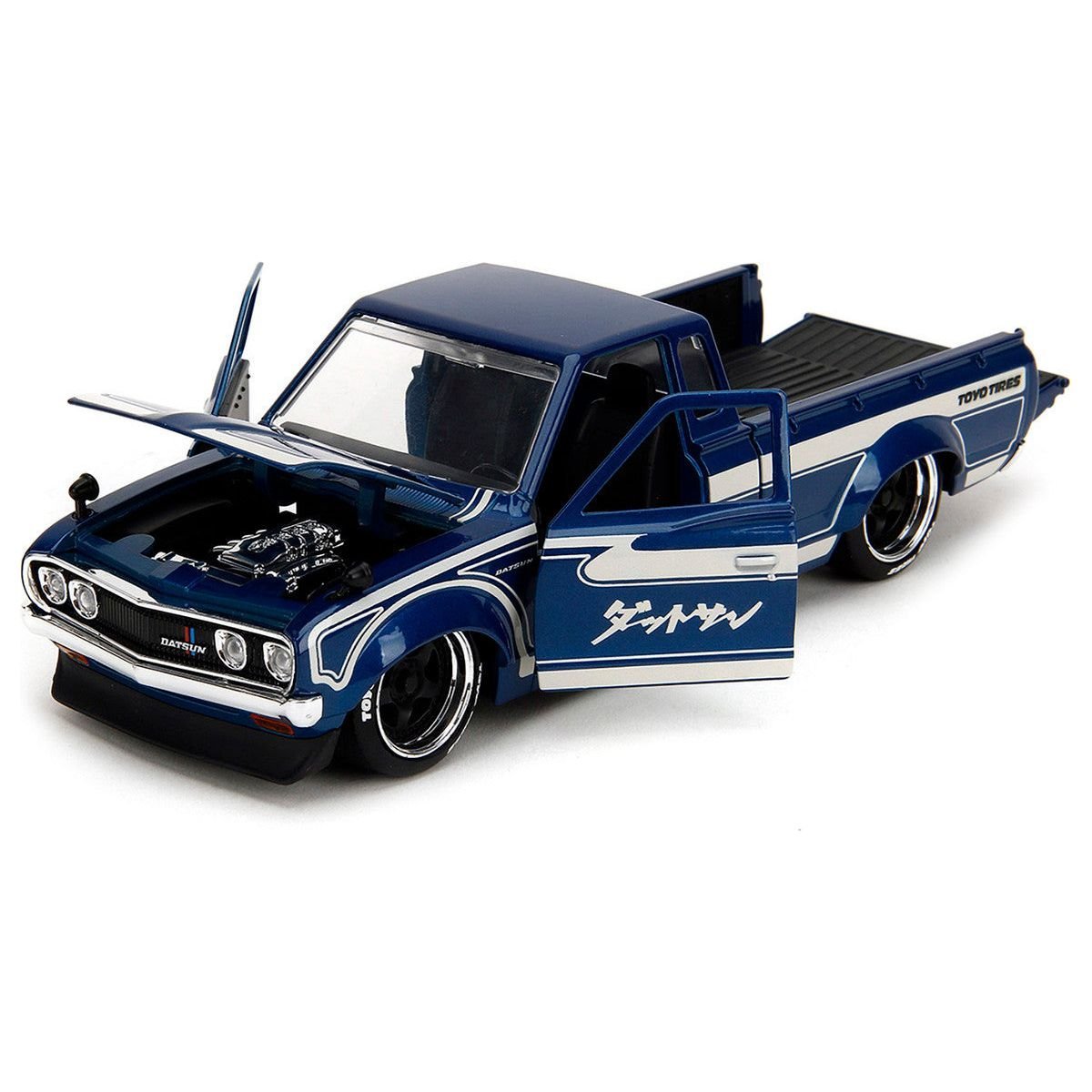 1972 Datsun 620 Pickup Truck Blue Metallic and Cream "JDM Tuners" Series 1/24 Diecast Model Car by Jada-Jada-ModelCars.com