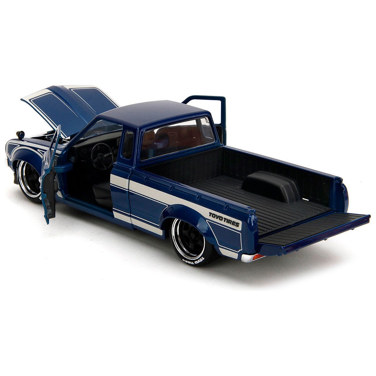 1972 Datsun 620 Pickup Truck Blue Metallic and Cream "JDM Tuners" Series 1/24 Diecast Model Car by Jada-Jada-ModelCars.com